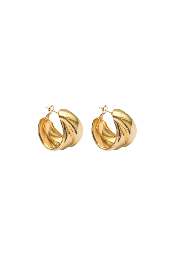 Sapphire' Double-Layered Round Hoop Earrings
