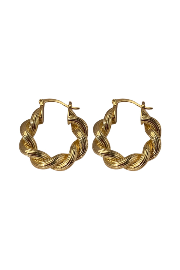 Sapphire' Textured Small Hoop Earrings