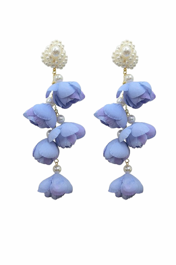 Sapphire' Flower Drop Earrings (2 Colors)
