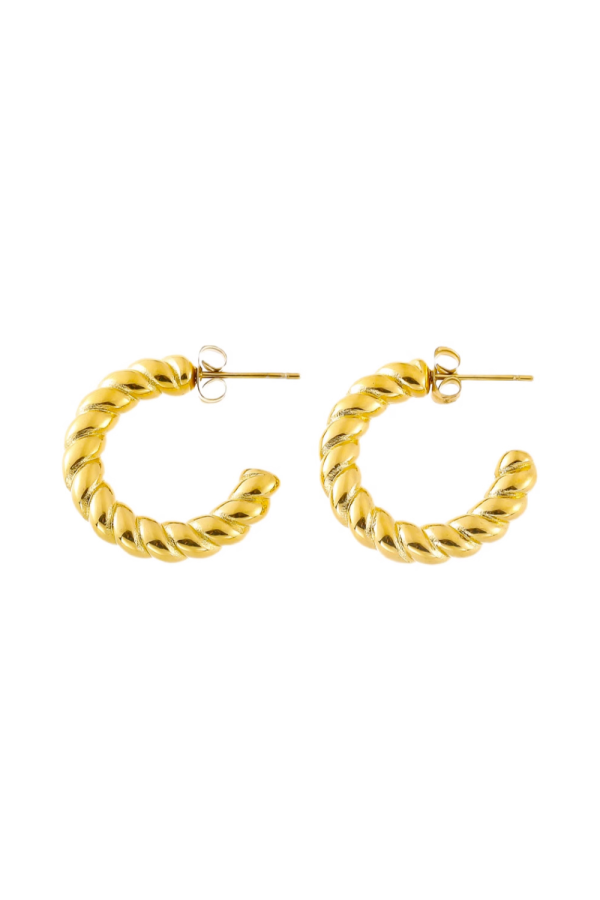 Sapphire' Titanium C-Hoop Earrings