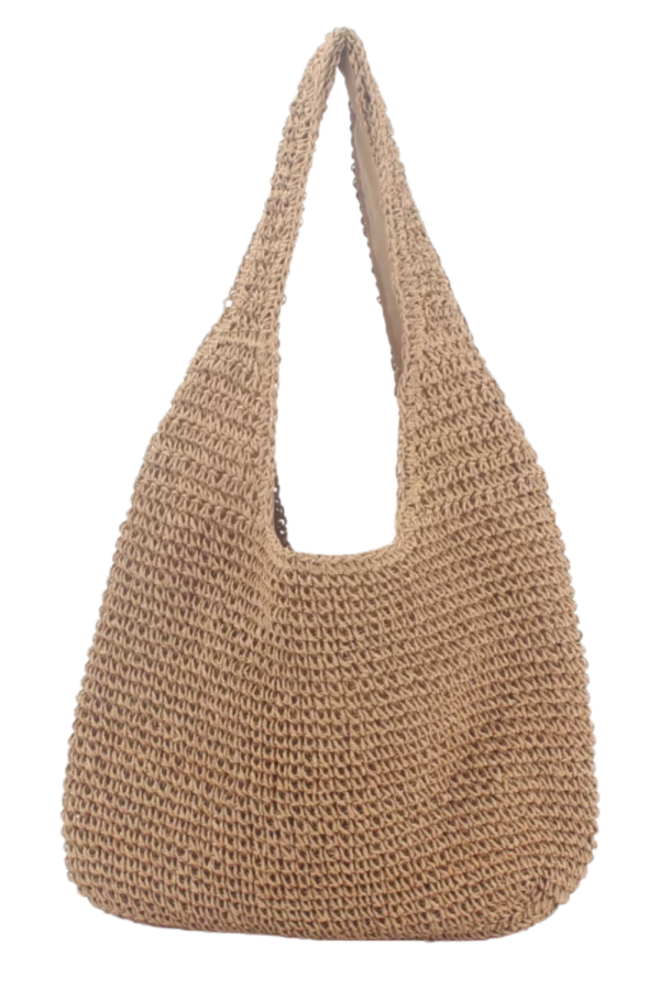 Sapphire' Straw Woven Shoulder Bag (2 Colors)