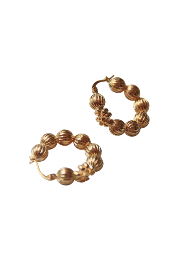 Sapphire' Round Hoop Earrings (2 Colors)