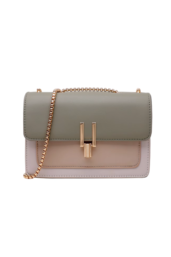 Sapphire' Color-block Shoulder Bag (3 Colors)